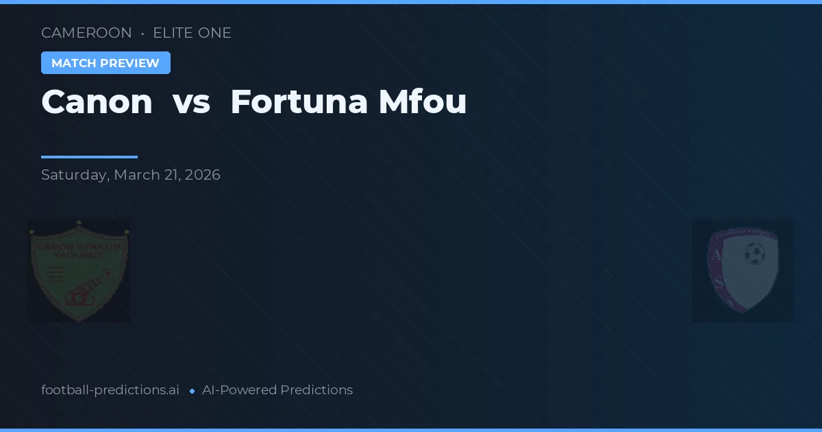 Canon vs Fortuna Mfou — prognóstico e prévia do jogo