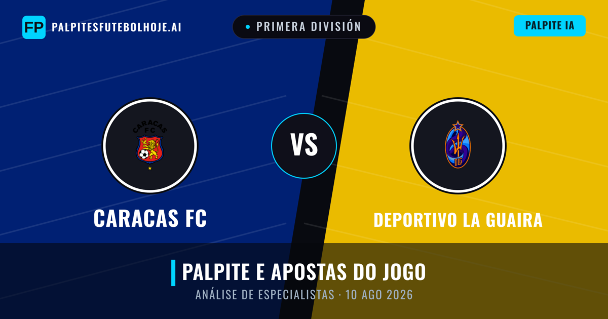 Caracas FC vs Deportivo La Guaira — prognóstico e prévia do jogo