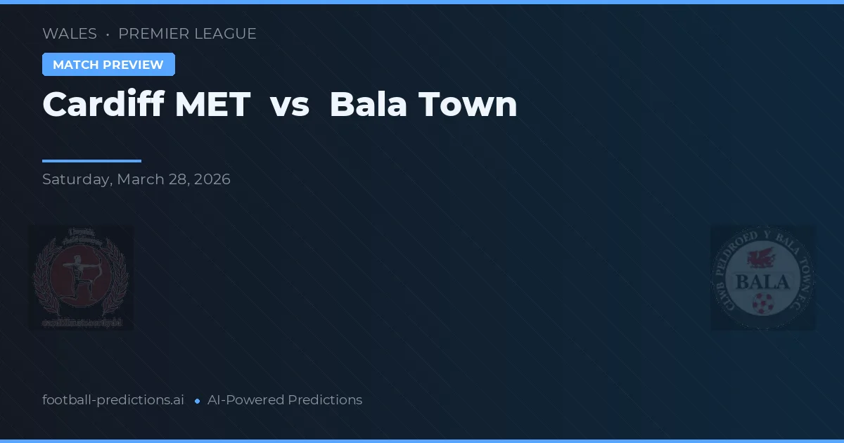 Cardiff Metropolitan University vs Bala Town — prognóstico e prévia do jogo