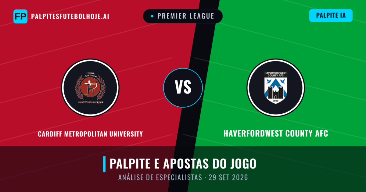 Cardiff Metropolitan University vs Haverfordwest County AFC — prognóstico e prévia do jogo