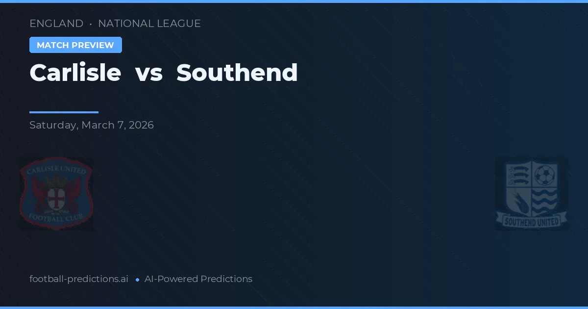 Carlisle vs Southend — prognóstico e prévia do jogo