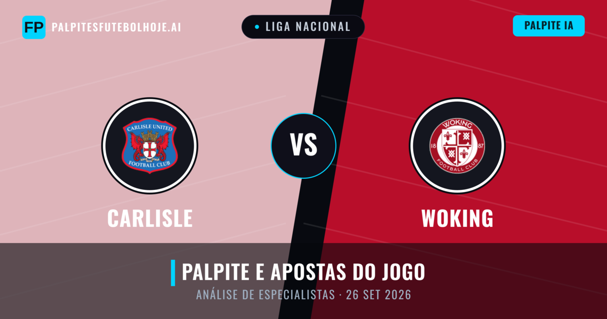 Carlisle vs Woking — prognóstico e prévia do jogo
