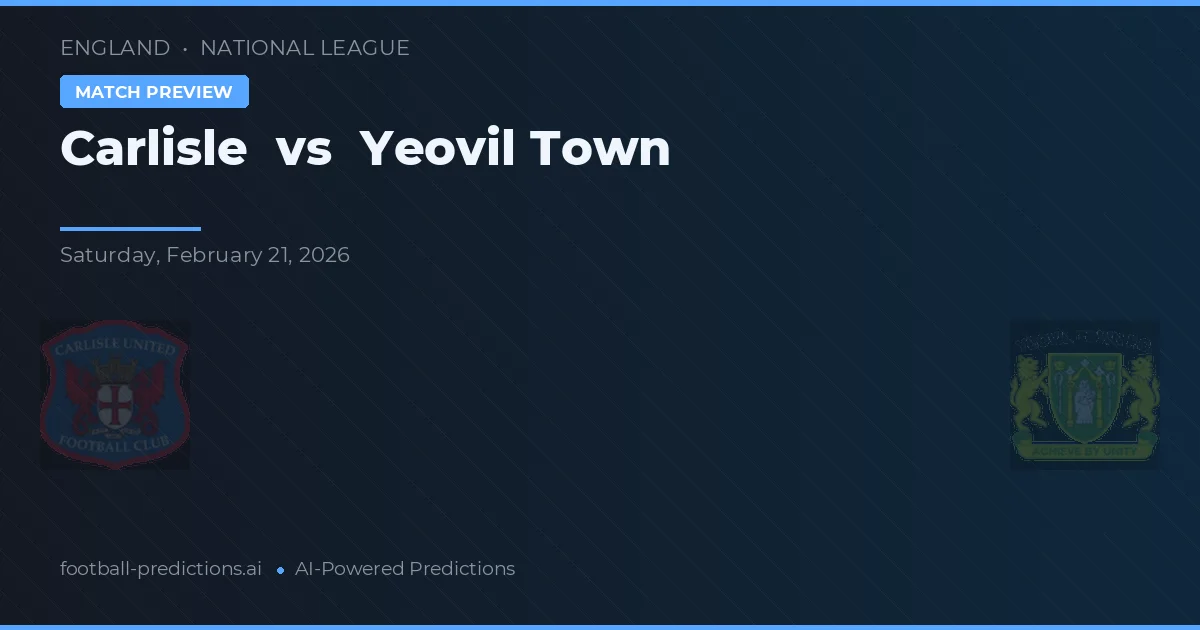 Carlisle vs Yeovil Town — prognóstico e prévia do jogo