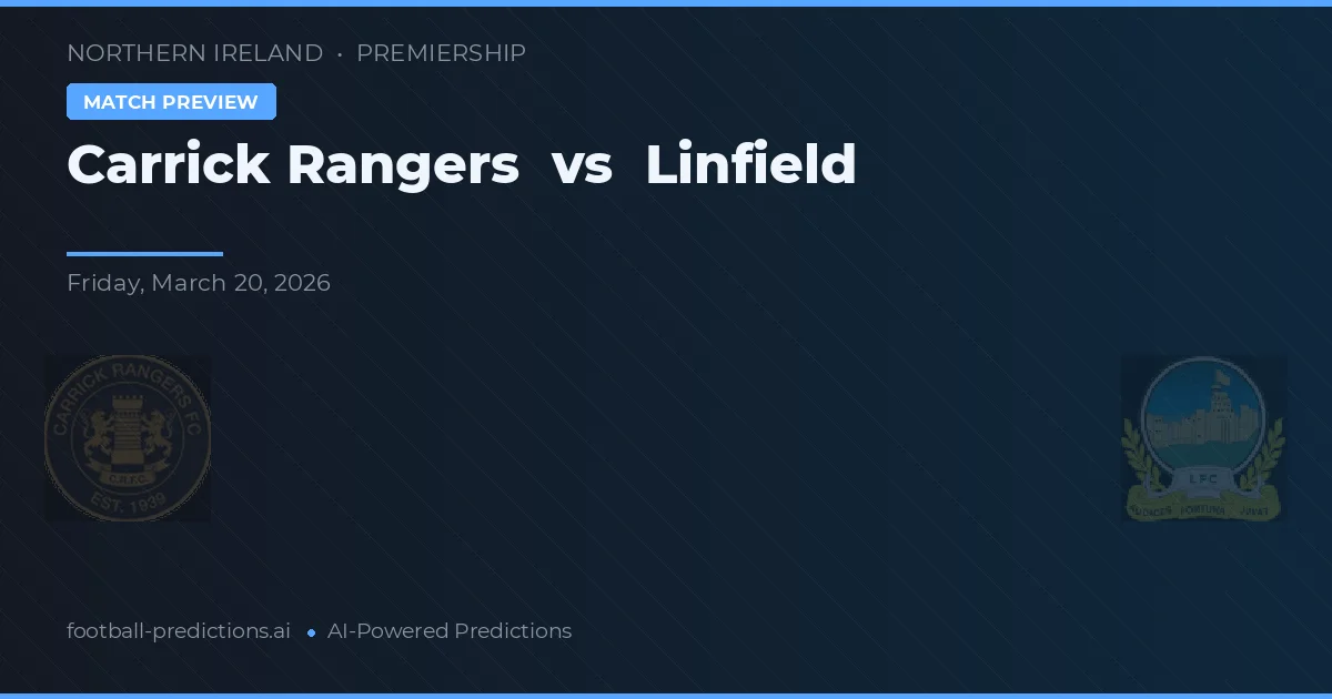 Carrick Rangers vs Linfield — prognóstico e prévia do jogo