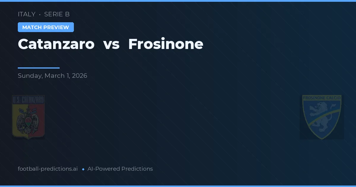 Catanzaro vs Frosinone — prognóstico e prévia do jogo