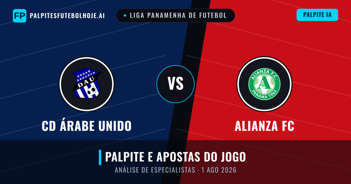 CD Árabe Unido vs Alianza FC — prognóstico e prévia do jogo