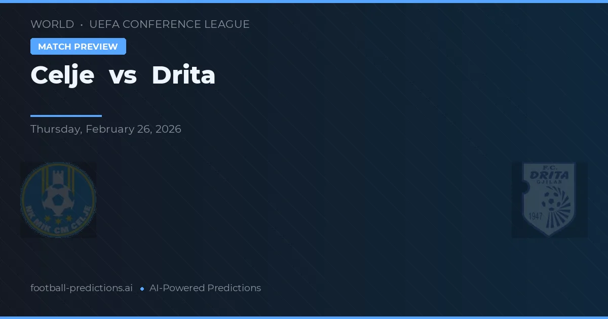 Celje vs Drita — prognóstico e prévia do jogo