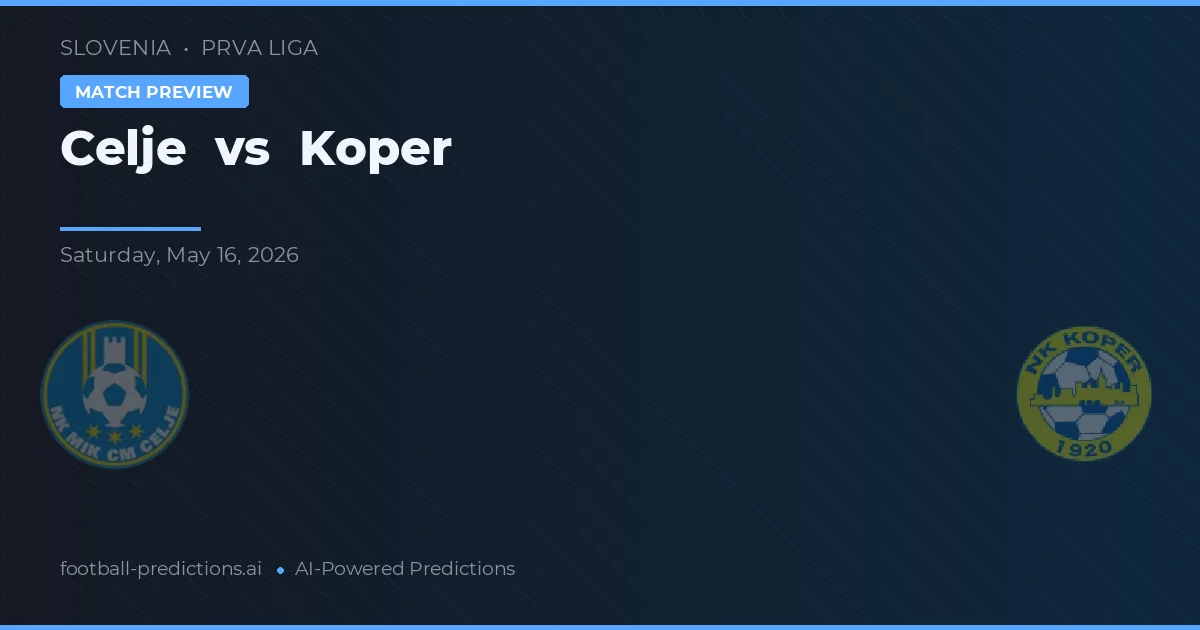 Celje vs Koper — prognóstico e prévia do jogo