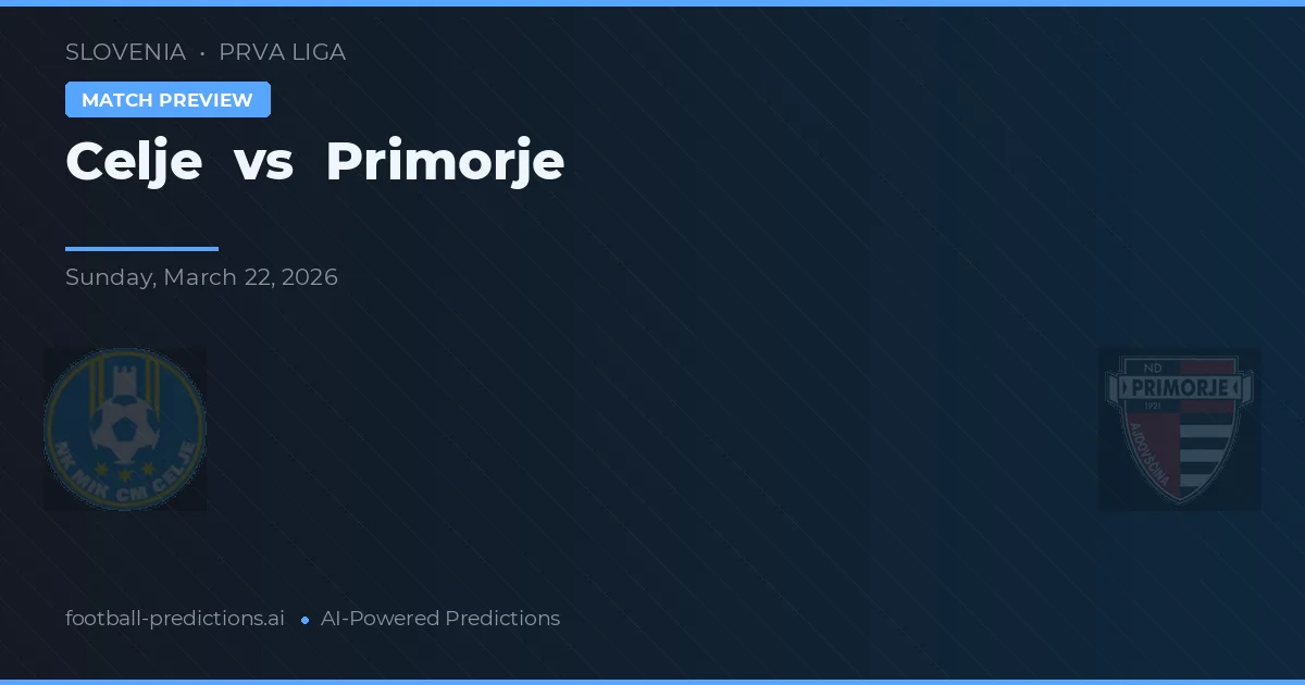 Celje vs Primorje — prognóstico e prévia do jogo