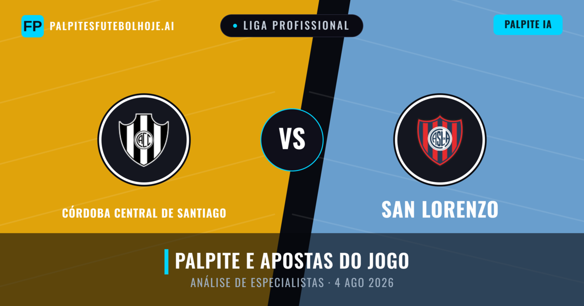 Córdoba Central de Santiago vs San Lorenzo — prognóstico e prévia do jogo