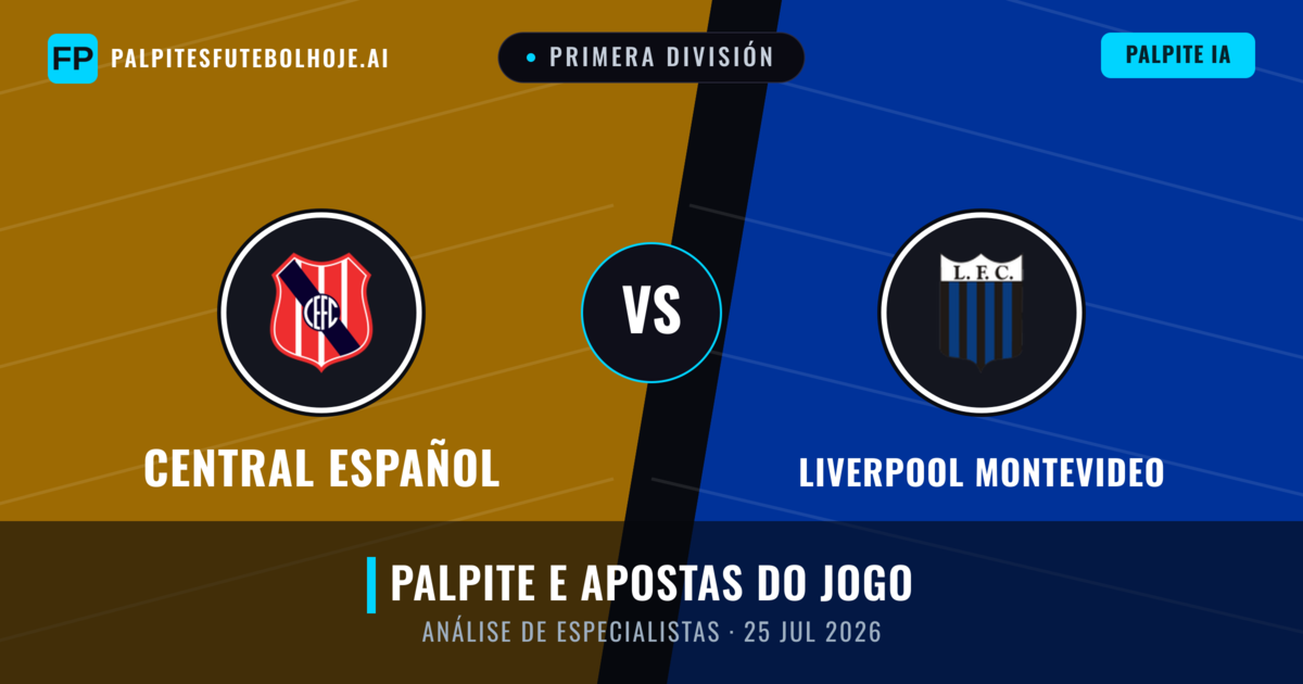 Central Español vs Liverpool Montevideo — prognóstico e prévia do jogo