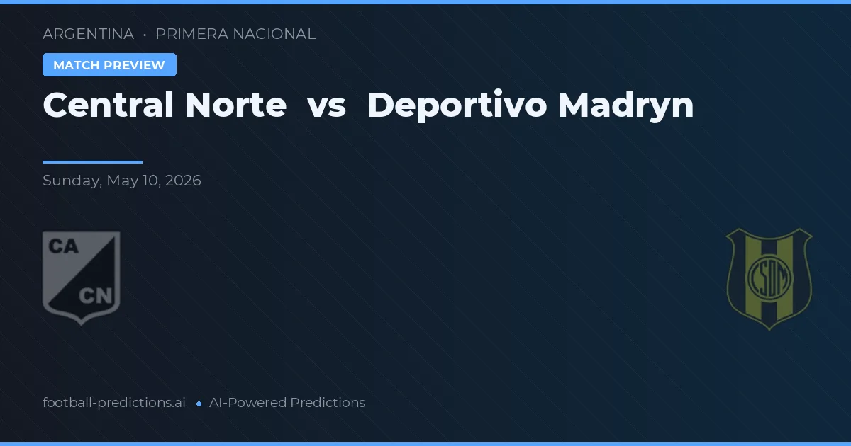 Central Norte vs Deportivo Madryn — prognóstico e prévia do jogo