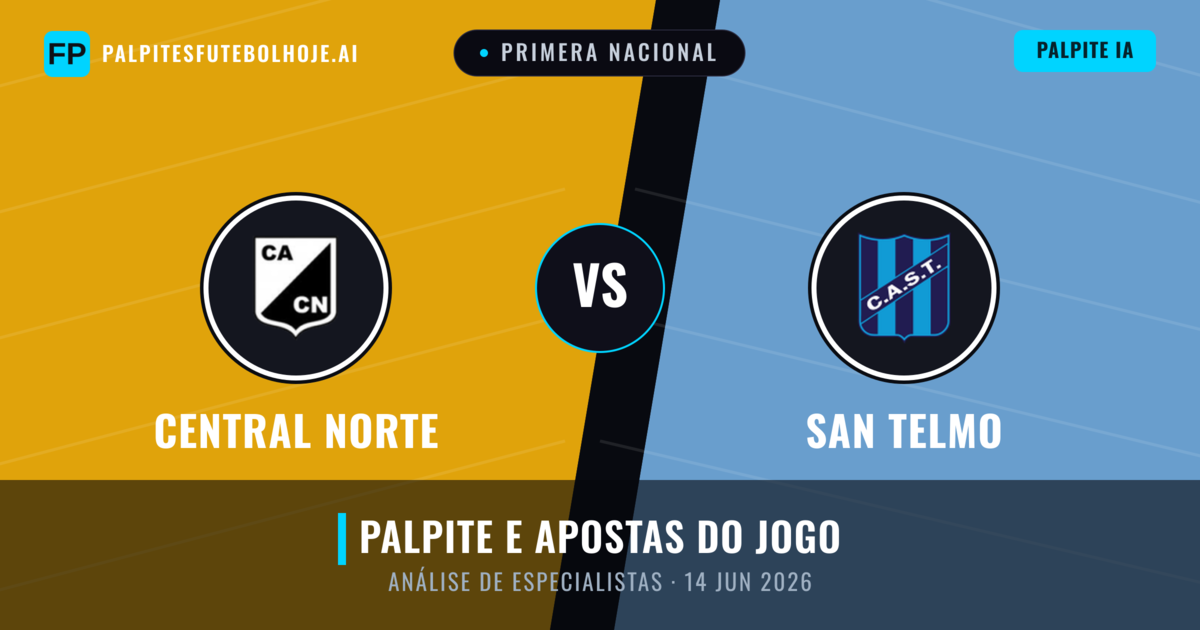Central Norte vs San Telmo — prognóstico e prévia do jogo