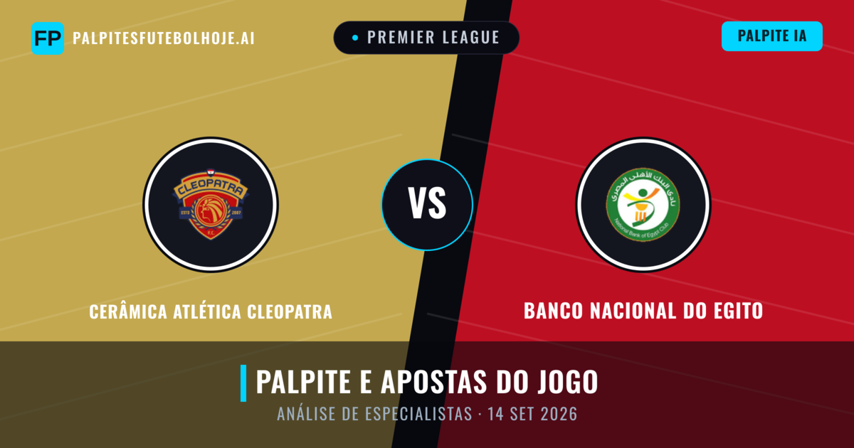 Cerâmica Atlética Cleopatra vs Banco Nacional do Egito — prognóstico e prévia do jogo