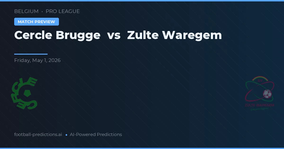 Cercle Brugge vs Zulte Waregem — prognóstico e prévia do jogo