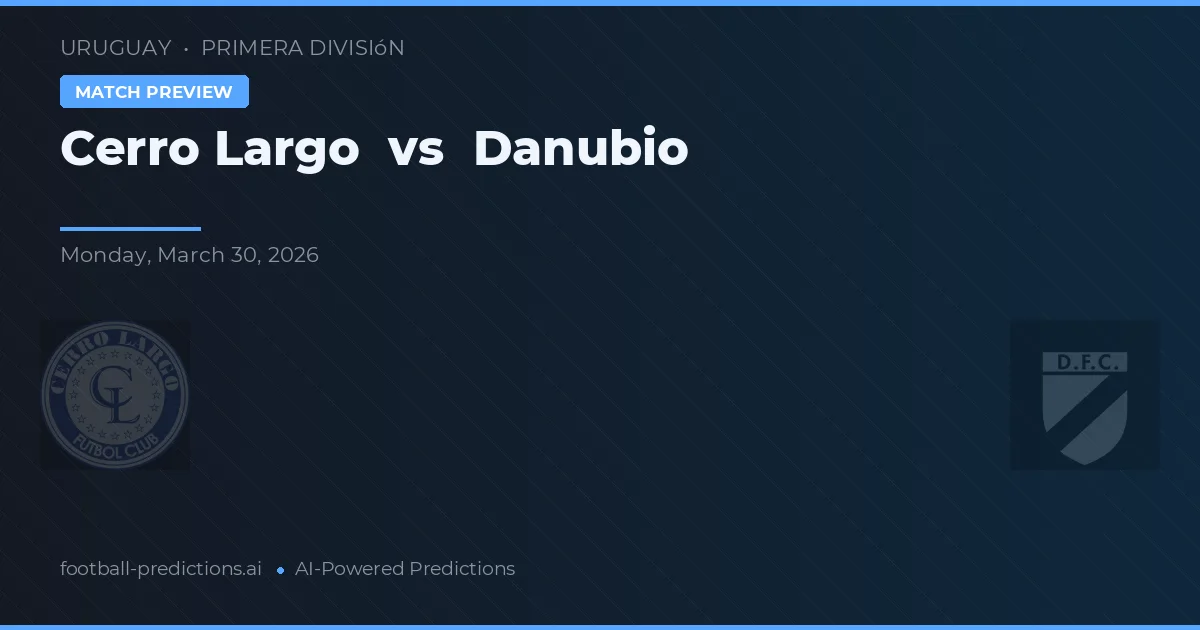 Cerro Largo vs Danubio — prognóstico e prévia do jogo