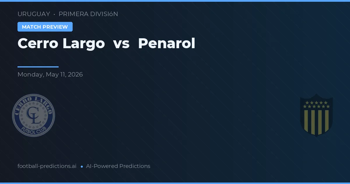 Cerro Largo vs Peñarol — prognóstico e prévia do jogo