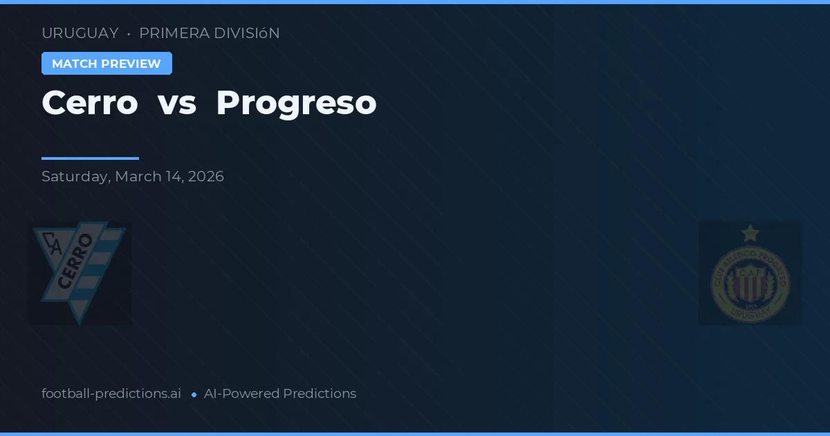 Cerro vs Progreso — prognóstico e prévia do jogo