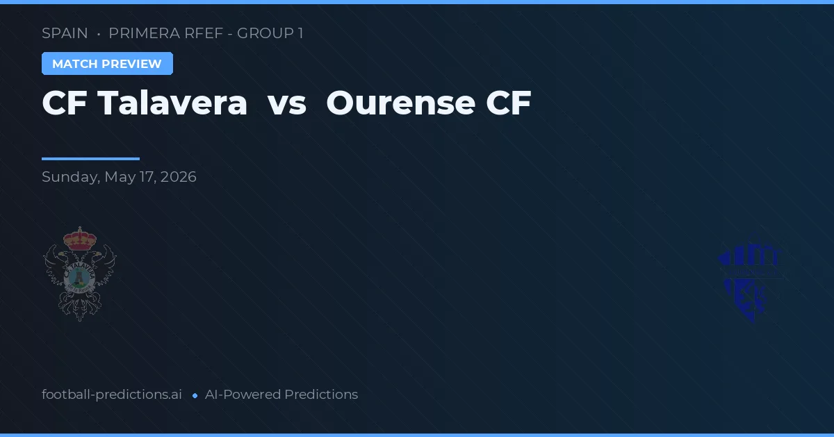 CF Talavera vs Ourense CF — prognóstico e prévia do jogo