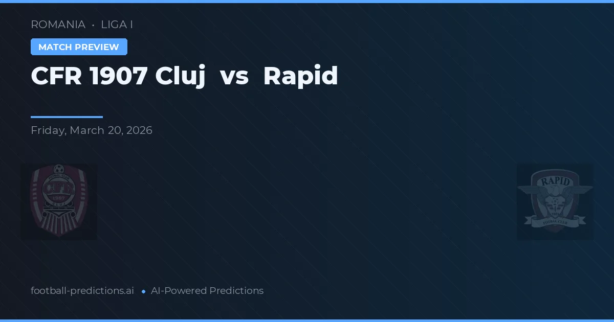 CFR Cluj vs Rapid — prognóstico e prévia do jogo