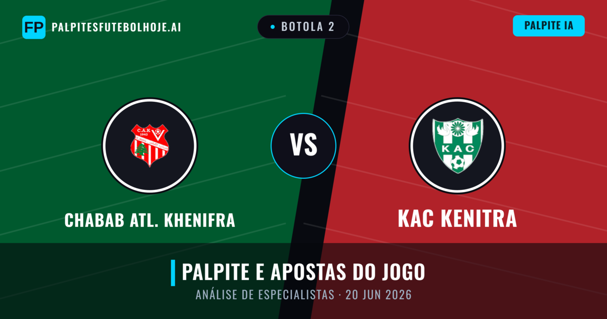 Chabab Atl. Khenifra vs KAC Kenitra — prognóstico e prévia do jogo