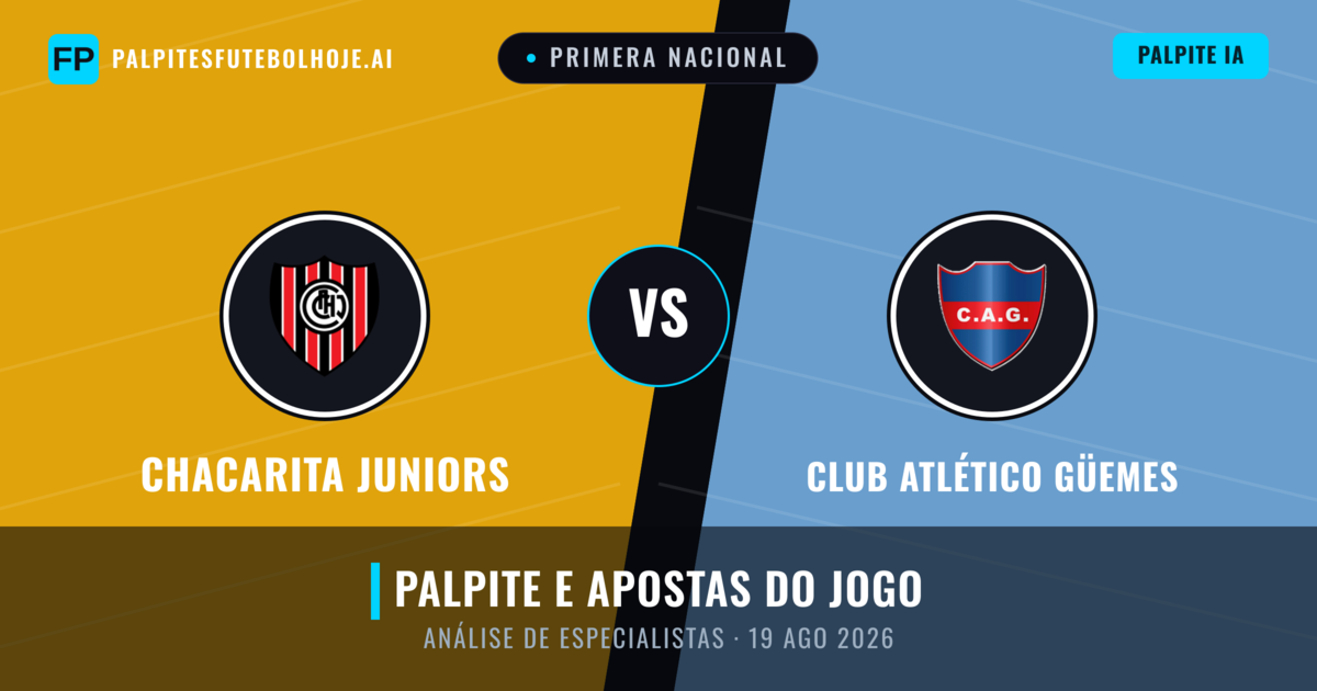 Chacarita Juniors vs Club Atlético Güemes — prognóstico e prévia do jogo