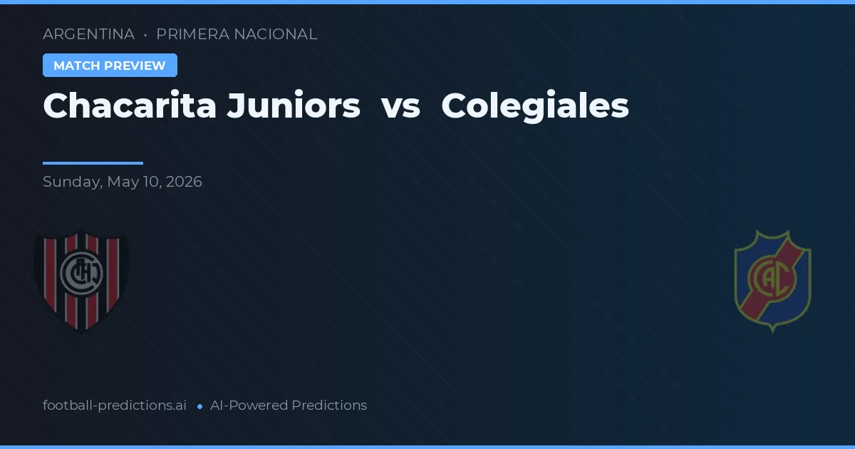 Chacarita Juniors vs Colegiales — prognóstico e prévia do jogo