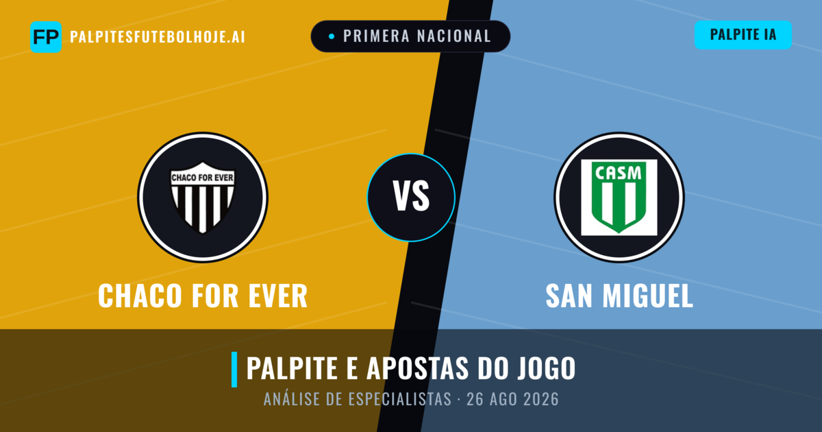 Chaco For Ever vs San Miguel — prognóstico e prévia do jogo