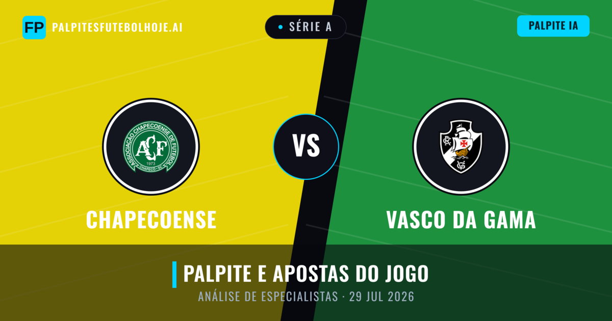 Chapecoense vs Vasco da Gama — prognóstico e prévia do jogo