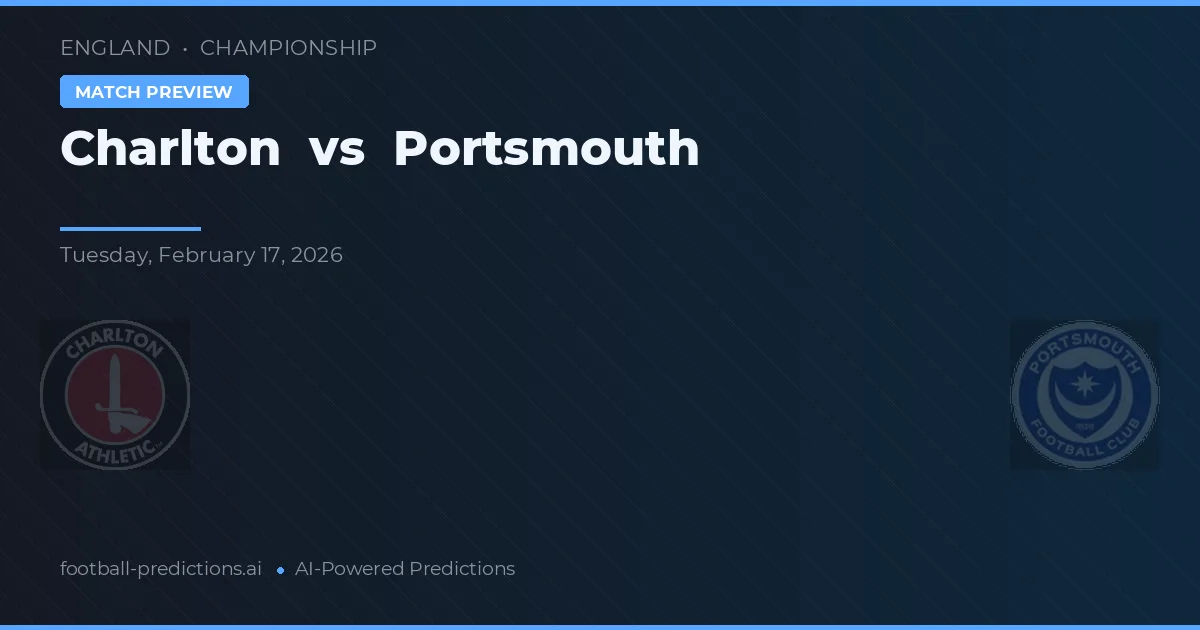 Charlton vs Portsmouth — prognóstico e prévia do jogo
