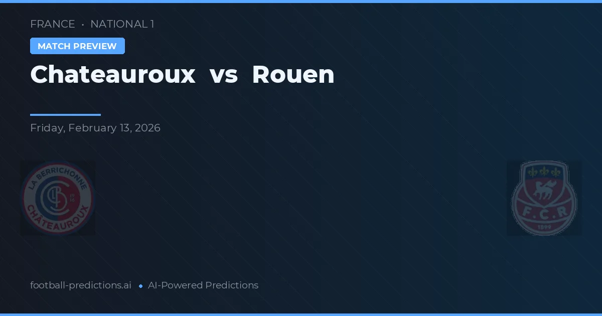 Chateauroux vs Rouen — prognóstico e prévia do jogo