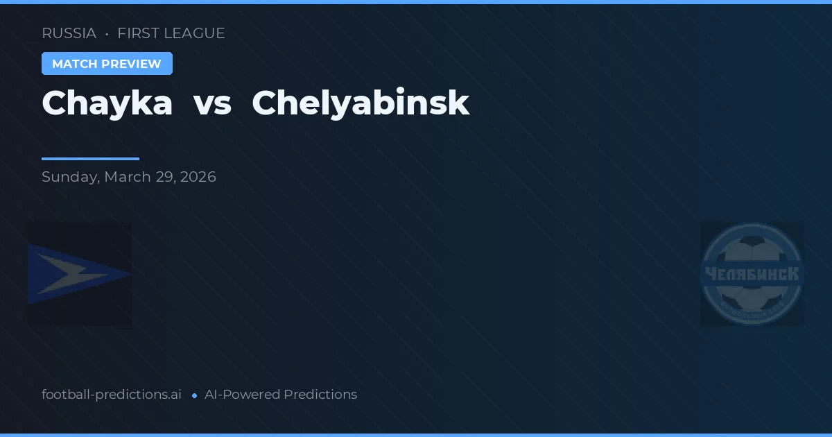 Chayka vs Chelyabinsk — prognóstico e prévia do jogo