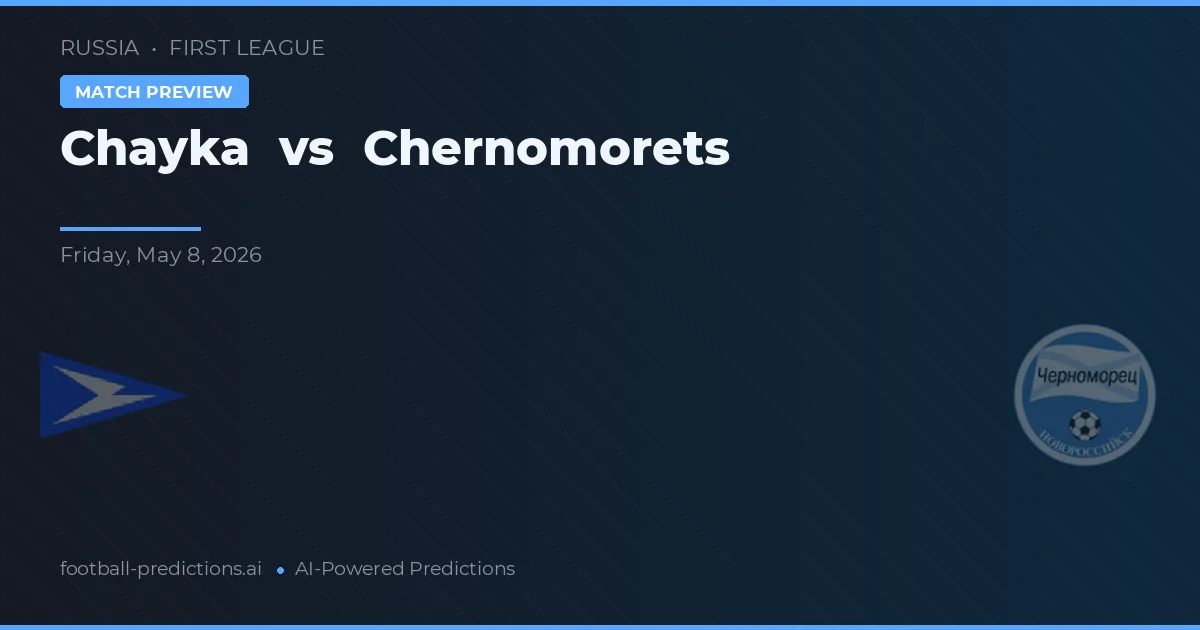 Chayka vs Chernomorets — prognóstico e prévia do jogo