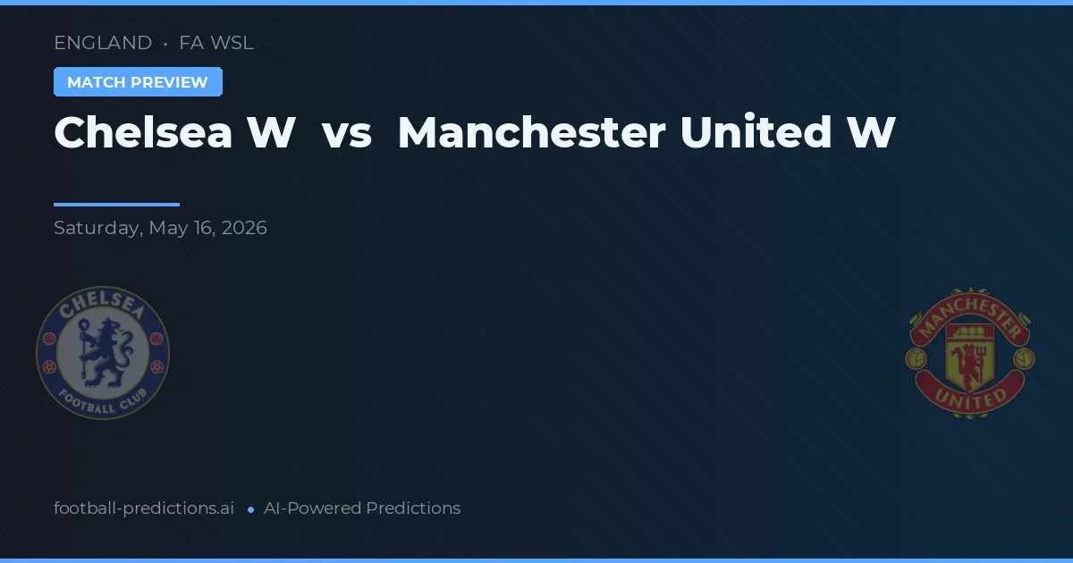 Chelsea W vs Manchester United W — prognóstico e prévia do jogo