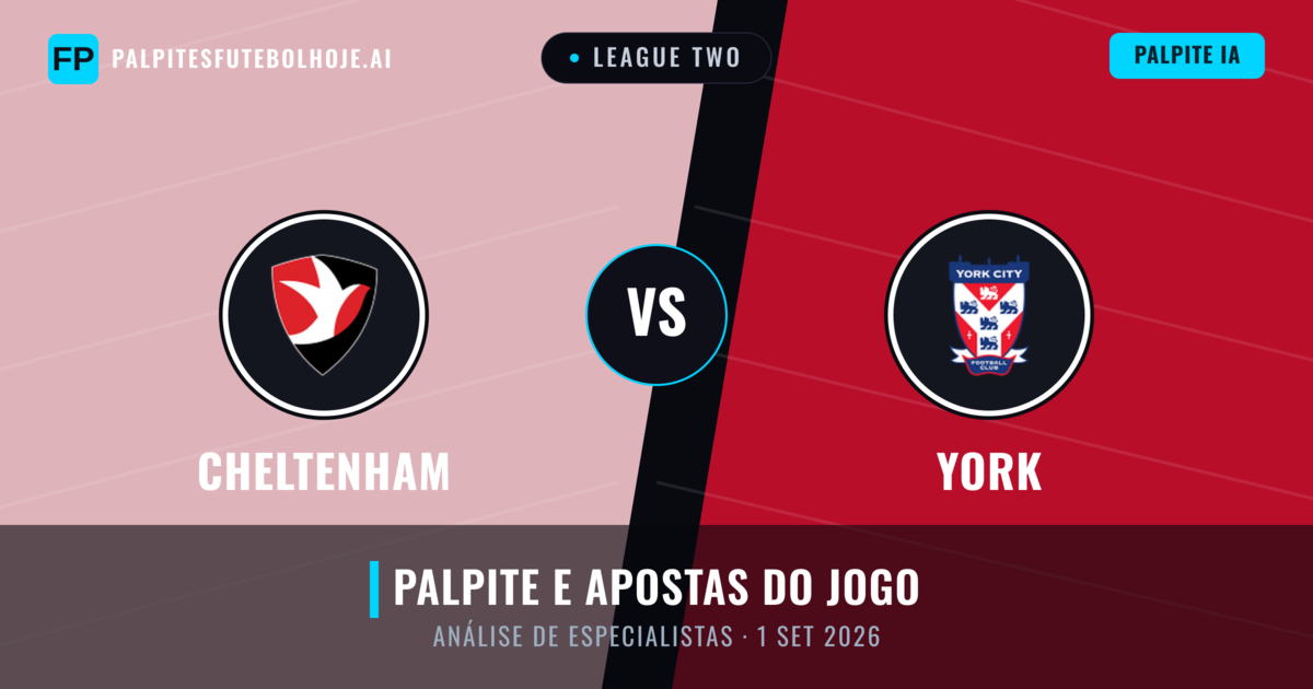 Cheltenham vs York — prognóstico e prévia do jogo