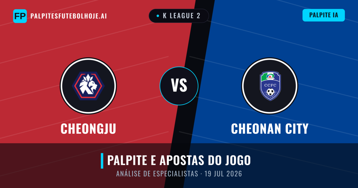 Cheongju vs Cheonan City — prognóstico e prévia do jogo