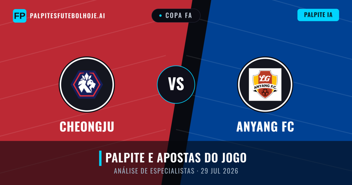 Cheongju vs Anyang FC — prognóstico e prévia do jogo
