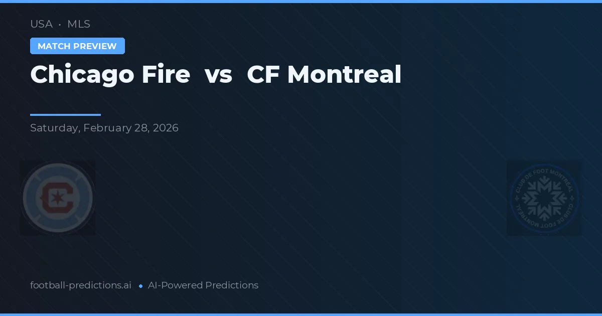 Chicago Fire vs CF Montreal — prognóstico e prévia do jogo