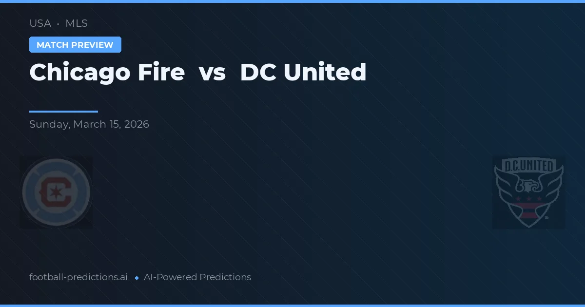 Chicago Fire vs DC United — prognóstico e prévia do jogo