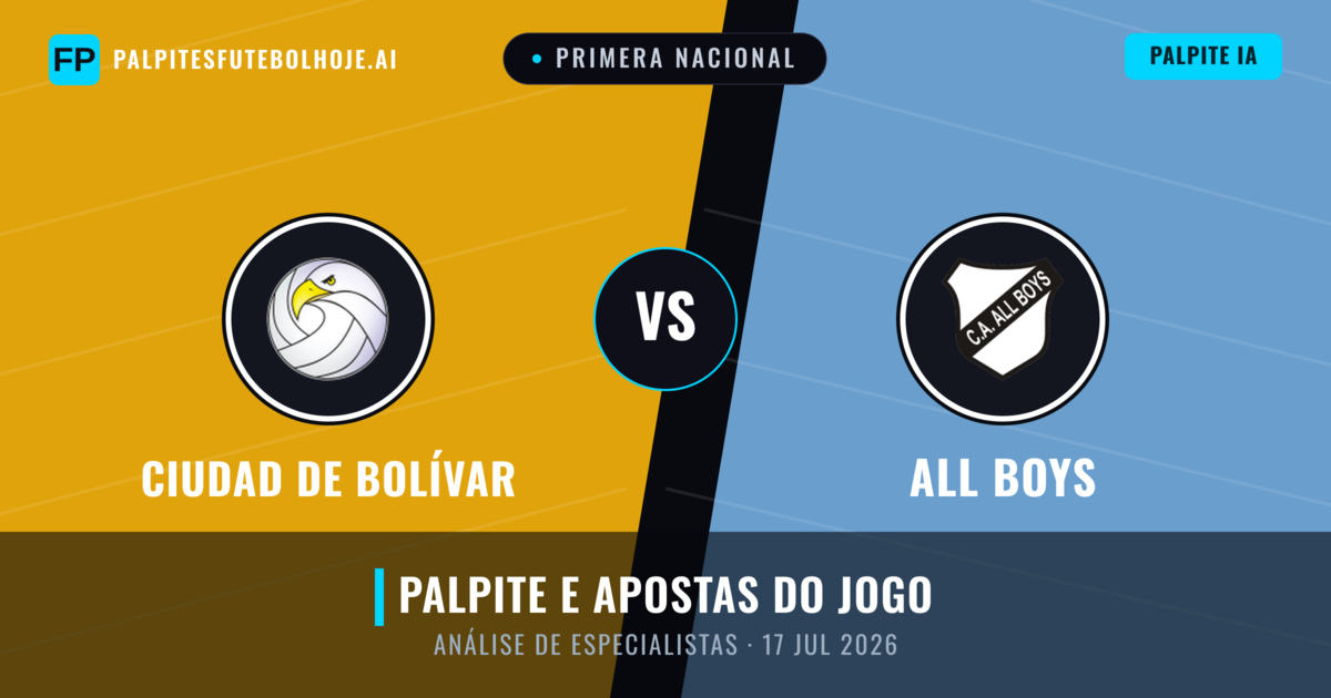 Ciudad de Bolívar vs All Boys — prognóstico e prévia do jogo