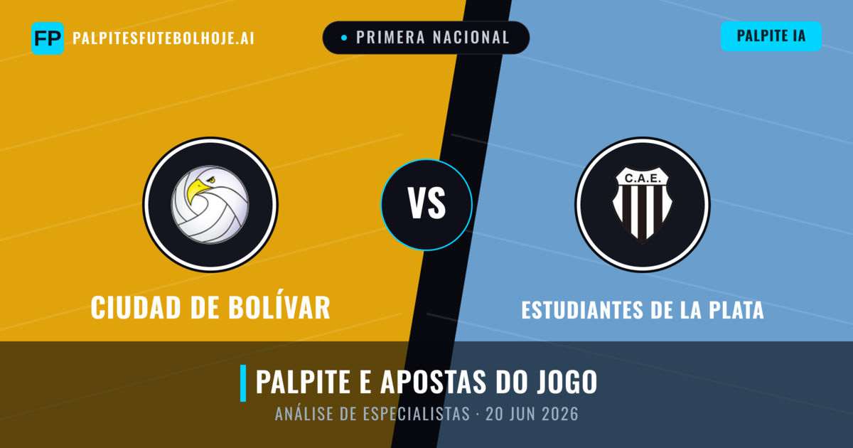 Ciudad de Bolívar vs Estudiantes de La Plata — prognóstico e prévia do jogo