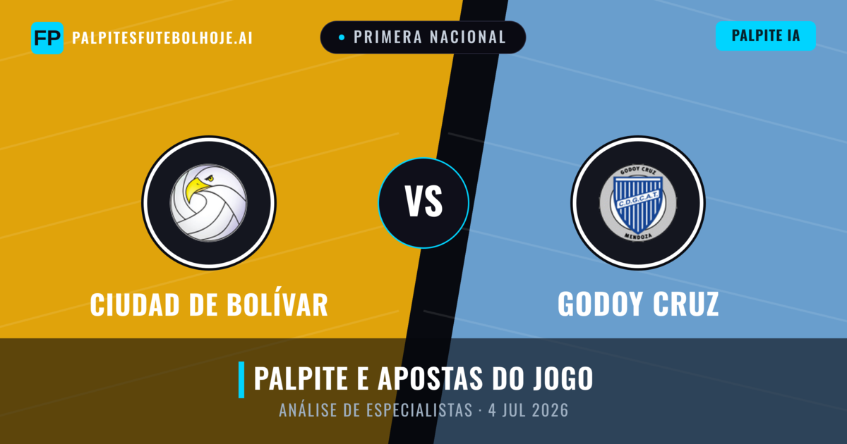 Ciudad de Bolívar vs Godoy Cruz — prognóstico e prévia do jogo