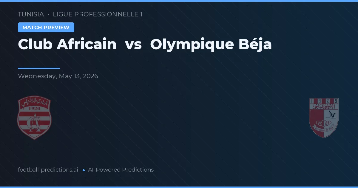 Club Africain vs Olympique Béja — prognóstico e prévia do jogo