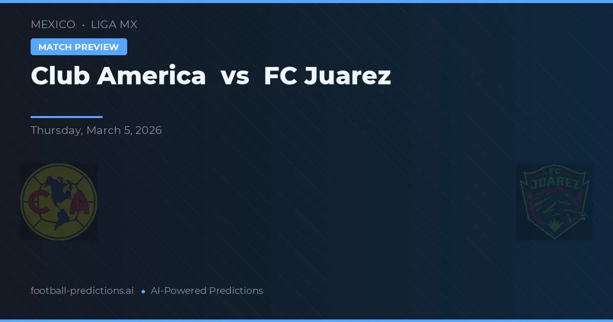 Club América vs FC Juárez — prognóstico e prévia do jogo
