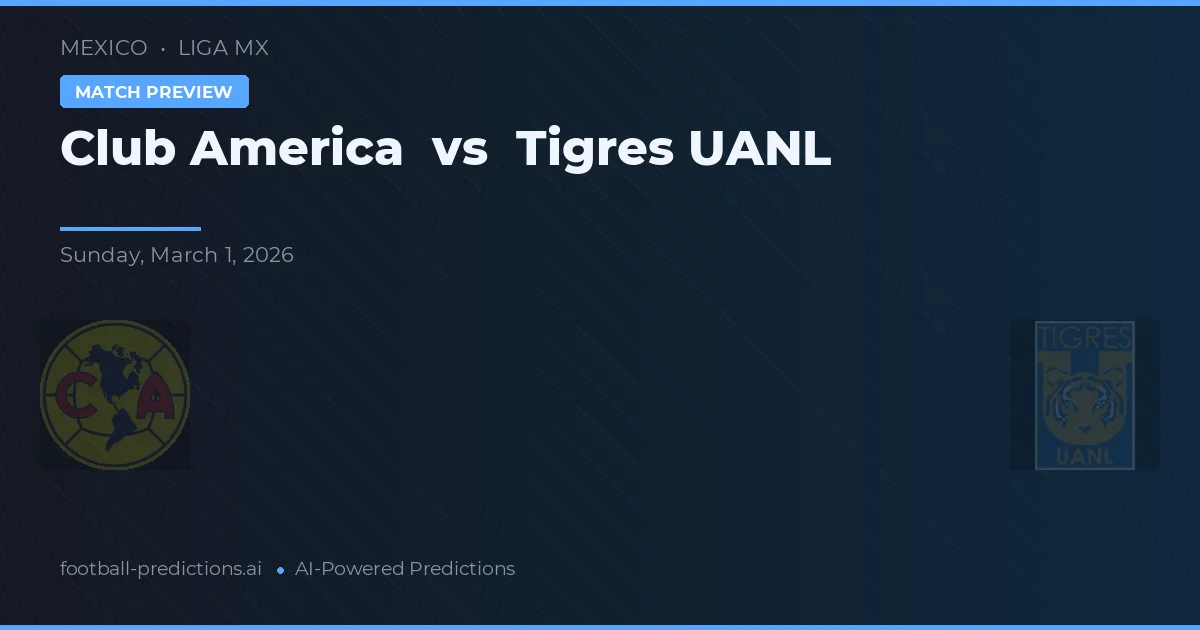 Club América vs Tigres UANL — prognóstico e prévia do jogo
