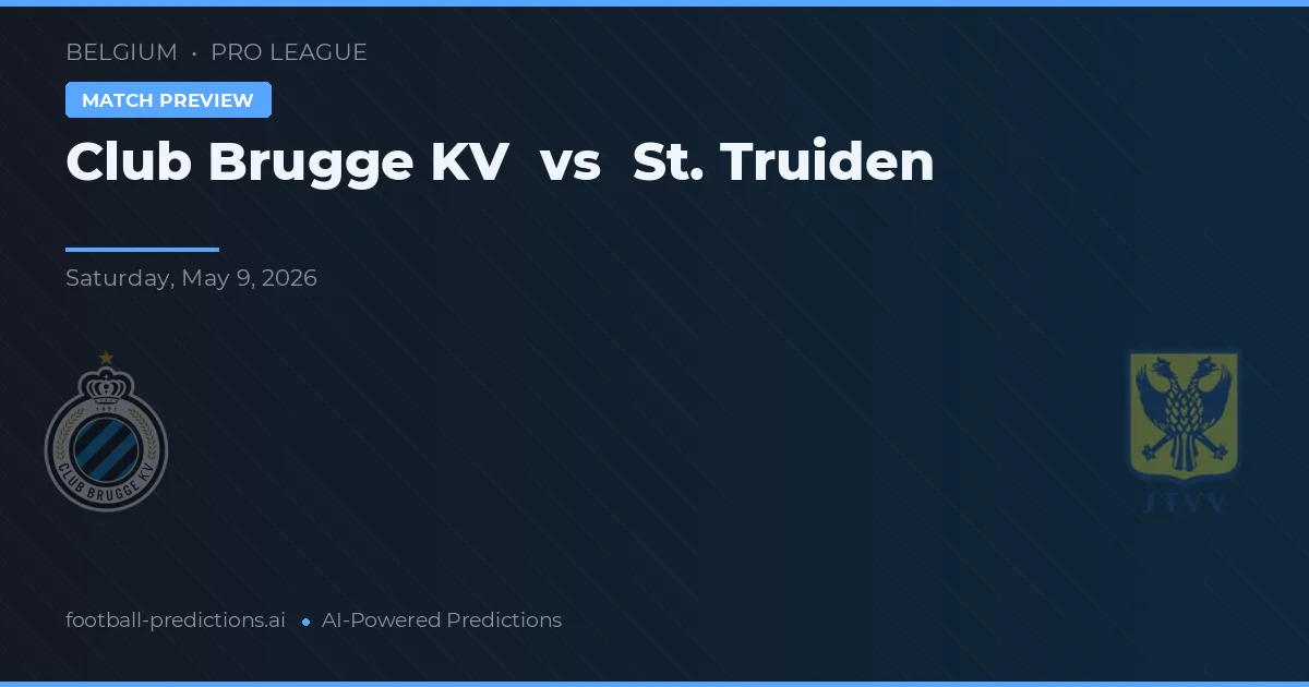 Club Brugge KV vs St. Truiden — prognóstico e prévia do jogo