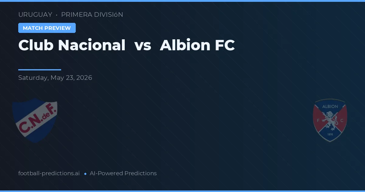Club Nacional de Football vs Albion FC — prognóstico e prévia do jogo