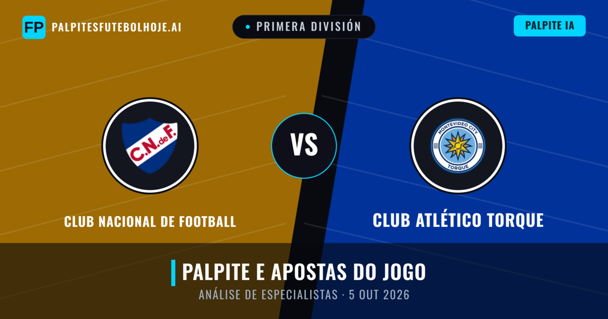 Club Nacional de Football vs Club Atlético Torque — prognóstico e prévia do jogo
