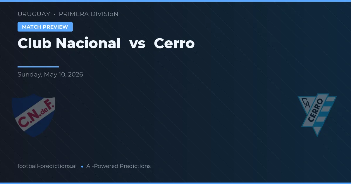 Club Nacional de Football vs Cerro — prognóstico e prévia do jogo