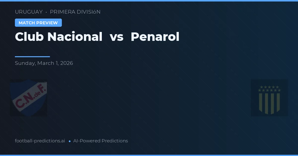 Club Nacional de Football vs Peñarol — prognóstico e prévia do jogo